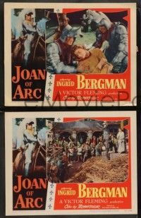8w760 JOAN OF ARC 3 LCs '48 cool images of Ingrid Bergman in the title role!