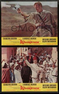 8w217 KHARTOUM 8 LCs '66 Charlton Heston & Laurence Olivier, North African adventure!