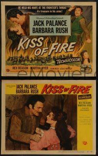 8w220 KISS OF FIRE 8 LCs '55 Jack Palance as El Tigre & sexy Barbara Rush!
