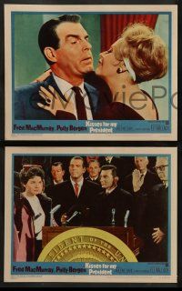 8w221 KISSES FOR MY PRESIDENT 8 LCs '64 Fred MacMurray, Polly Bergen, is America prepared?