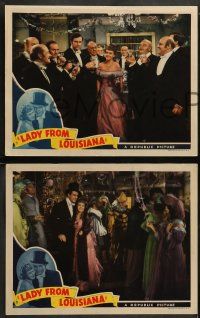8w518 LADY FROM LOUISIANA 6 LCs '41 John Wayne, Ona Munson, great images of New Orleans!