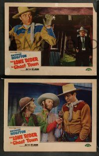 8w680 LONE RIDER IN GHOST TOWN 4 LCs '41 George Houston in the title role, Fuzzy St. John!