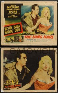 8w231 LONG HAUL 8 LCs '57 when Victor Mature breaks down sexy Diana Dors, the thrills are non-stop!