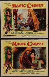 8w453 MAGIC CARPET 7 LCs '51 images of sexy Arabian Princess Lucille Ball and John Agar, Medina!