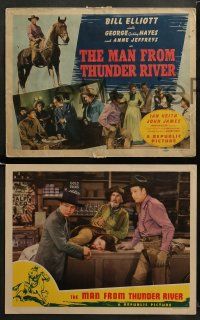 8w241 MAN FROM THUNDER RIVER 8 LCs '43 Wild Bill Elliot, Gabby Hayes, Anne Jeffreys