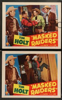 8w777 MASKED RAIDERS 3 LCs '49 cowboy Tim Holt is an undercover man for the Texas Rangers!