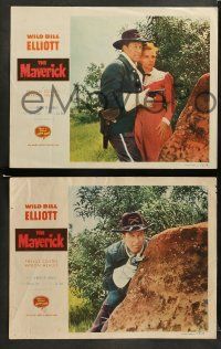 8w599 MAVERICK 5 LCs '53 U.S. Cavalry man Wild Bill Elliott & Phyllis Coates!