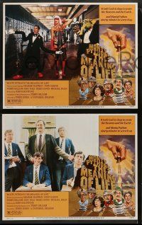 8w457 MONTY PYTHON'S THE MEANING OF LIFE 7 LCs '83 Chapman, Cleese, Gilliam, Idle, Jones, Palin!