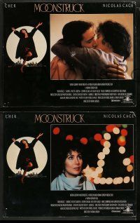 8w458 MOONSTRUCK 7 LCs '87 Nicholas Cage, Olympia Dukakis, Cher in New York City!