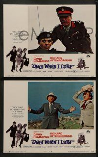 8w275 ONLY WHEN I LARF 8 LCs '69 Richard Attenborough, David Hemmings, directed by Basil Dearden!