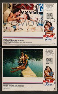 8w279 OUTLAW BLUES 8 LCs '77 cool images of Peter Fonda & sexy Susan Saint James!