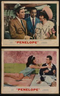 8w467 PENELOPE 7 LCs '66 sexy Natalie Wood w/detectives Peter Falk & Bill Gunn!