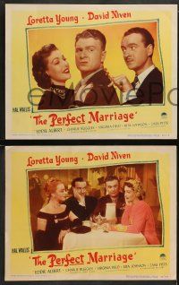 8w281 PERFECT MARRIAGE 8 LCs '46 Loretta Young, David Niven, Eddie Albert, Zasu Pitts