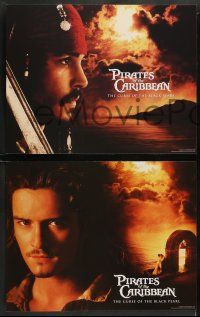 8w006 PIRATES OF THE CARIBBEAN 14 LCs '03 Johnny Depp as Jack Sparrow, Keira Knightley, Bloom!