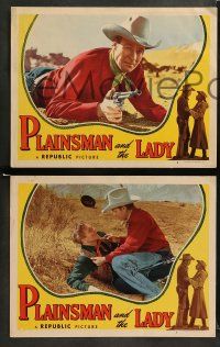 8w606 PLAINSMAN & THE LADY 5 LCs '46 cowboy Wild Bill Elliott & Vera Ralston, Pony Express!