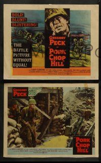 8w288 PORK CHOP HILL 8 LCs '59 Lewis Milestone directed, cool art of Korean War soldier Gregory Peck