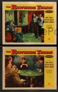 8w694 RAWHIDE YEARS 4 LCs '55 poker playing Tony Curtis + Colleen Miller & Arthur Kennedy!