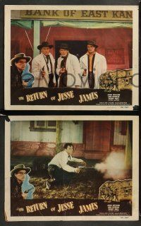 8w792 RETURN OF JESSE JAMES 3 LCs '50 most men live one life, but not outlaw John Ireland!
