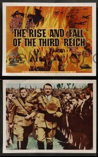 8w301 RISE & FALL OF THE THIRD REICH 8 int'l LCs '68 book by William L. Shirer, images of Hitler!