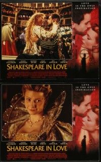8w322 SHAKESPEARE IN LOVE 8 LCs '98 great images of Gwyneth Paltrow & Joseph Fiennes, Judi Dench!