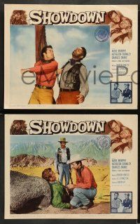 8w328 SHOWDOWN 8 LCs '63 Audie Murphy, pretty Kathleen Crowley, great cowboy images!