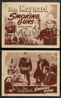8w332 SMOKING GUNS 8 LCs R48 great images of Ken Maynard and an all action cast!