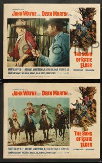 8w478 SONS OF KATIE ELDER 7 LCs '65 cool images of cowboys John Wayne & Dean Martin, w/ Martha Hyer