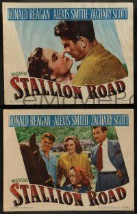 8w809 STALLION ROAD 3 LCs '47 cool romantic images of Ronald Reagan & pretty Alexis Smith!
