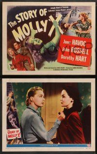 8w343 STORY OF MOLLY X 8 LCs '49 bad girl June Havoc ends up in woman's prison!