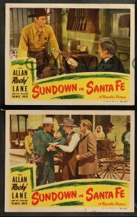 8w617 SUNDOWN IN SANTA FE 5 LCs '48 western cowboy Allan Rocky Lane, Black Jack!