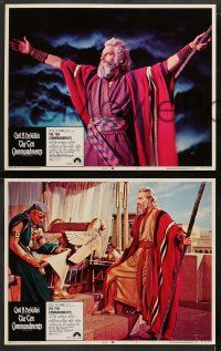 8w361 TEN COMMANDMENTS 8 LCs R72 Cecil B. DeMille classic starring Charlton Heston as Moses!