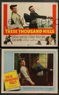 8w363 THESE THOUSAND HILLS 8 LCs '59 cool images of Don Murray, Richard Egan, sexy Lee Remick!