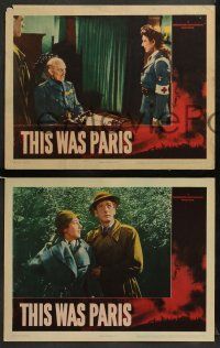 8w706 THIS WAS PARIS 4 LCs '42 Ben Lyon & American Ann Dvorak in Paris before Nazi occupation!