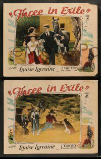 8w815 THREE IN EXILE 3 LCs '25 Louise Lorraine, Art Acord, Rex the Dog & Black Beauty the Horse!