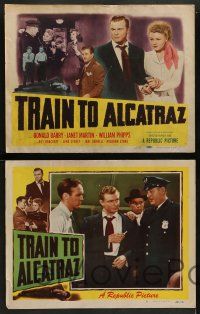8w371 TRAIN TO ALCATRAZ 8 LCs '48 Don Red Barry, Janet Martin, Roy Barcroft, most famous prison!