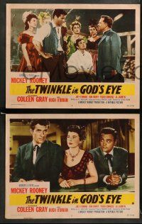 8w625 TWINKLE IN GOD'S EYE 5 LCs '55 Mickey Rooney, sexy Coleen Gray & chorus girls!