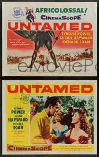 8w378 UNTAMED 8 LCs '55 Tyrone Power & Susan Hayward in Africa with native tribe!