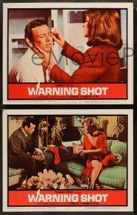 8w385 WARNING SHOT 8 LCs '66 David Janssen, Joan Collins, Lillian Gish, directed by Buzz Kulik!