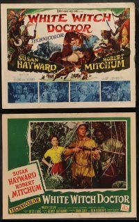 8w388 WHITE WITCH DOCTOR 8 LCs '53 Susan Hayward & Robert Mitchum in African jungle!