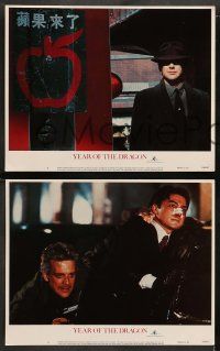8w396 YEAR OF THE DRAGON 8 LCs '85 Mickey Rourke, Michael Cimino Asian crime thriller!