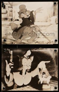 8x953 PINOCCHIO 2 7x9 stills '40 Disney classic, J. Worthington Foulfellow, Gideon the Cat!