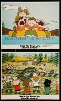 8x186 RACE FOR YOUR LIFE CHARLIE BROWN 2 8x10 mini LCs '77 Schulz, Lucy, Linus, Schroeder!