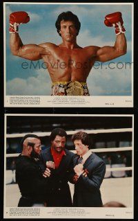 8x187 ROCKY III 2 8x10 mini LCs '82 boxer & director Sylvester Stallone, Weathers, Mr. T!