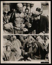 8x724 CLEOPATRA 4 8x10 stills '63 great candids with Mankiewicz posing & showing stars how to act!