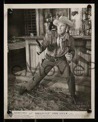 8x868 RIDING SHOTGUN 3 8x10 stills '54 great images of cowboy Randolph Scott & Joan Weldon!