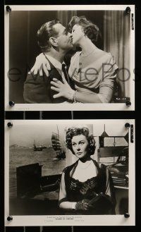 8x691 SOLDIER OF FORTUNE 5 8x10 stills '55 all with sexiest Susan Hayward + Clark Gable, Hong Kong!