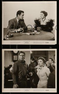 8x883 TEXAS LADY 3 8x10 stills '55 great images of leading lady Claudette Colbert, Sullivan, poker!