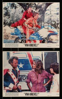8x159 VIVA KNIEVEL 4 8x10 mini LCs '77 Lauren Hutton, the greatest daredevil on his motorcycle!