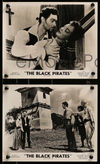 8x716 BLACK PIRATES 4 English FOH LCs '54 Anthony Dexter, Martha Roth, swashbuckling action!