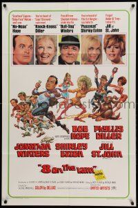 8y021 8 ON THE LAM 1sh '67 Bob Hope, Phyllis Diller, Jill St. John, wacky Jack Davis art of cast!